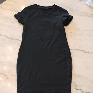 Girls Black Short Sleeve Cotton Dress